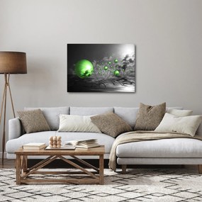 Zöld absztrakt gömbök képe (70x50 cm)
