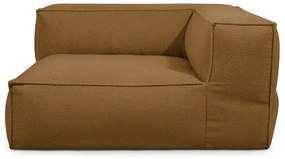 Barna buklé babzsákfotel Mass Corner 150 Right – SLOWDOWN
