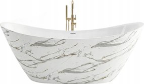 Szabadonálló Kád Rea Ferrano Slim Nature 170 cm Modern Márvány Mintás