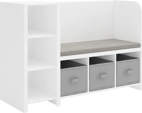 Polcállvány paddal, fehér/szürke, BENKO