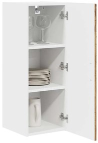 Fali konyhaszekrény 2 pcs Öreg fa 30 x 31 x 80 cm Faanyag