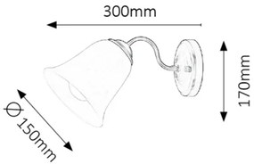 Rabalux 7259 - Fali lámpa FABIOLA 1xE27/40W/230V fehér