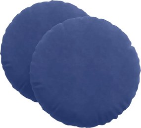 vidaXL Ülőpárnák 2 pcs Rendőrségi kék Ø 40 x 13 cm Bársony