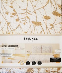 Pamut ágyneműhuzat Kéreg 160x200 2 párnahuzat 70x80 Virágok fehér