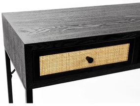 Fekete konzolasztal 40x120 cm Guuji – White Label