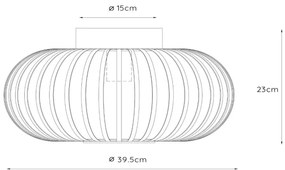 Lucide 78174/40/30 - Mennyezeti lámpa MANUELA 1xE27/60W/230V átm. 39,5 cm fekete