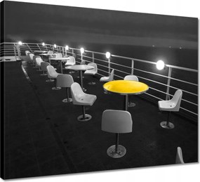 Vászonkép 50x40 Sárga dohányzóasztal