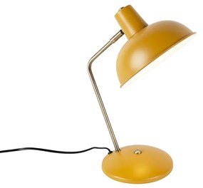 Retro asztali lámpa sárga, bronz - Milou