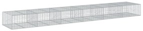 horganyzott vas gabion kosár fedéllel 600 x 100 x 50 cm