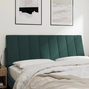 sötétzöld bársony fejtámla párna 120 cm