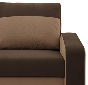 Hewlet kanapéágy, szövet anyag, hab töltet, barna