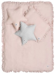 Len ágyneműhuzat babaágyhoz DUSTY PINK, méret M