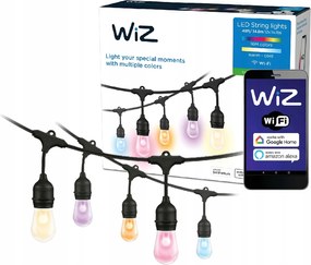Kerti girland Kültéri 15m Rgb Cct Smart WiFi WiZ alkalmazás