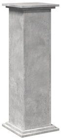 betonszürke szerelt fa bemutatóállvány tárolóval 31x30x90 cm