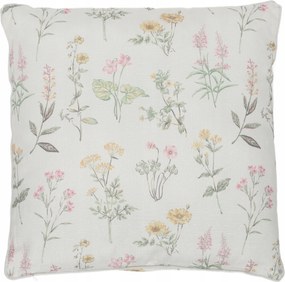 Nappali Dekorációs Párna Kanapéra Bézs Virágmintás 45 x 45 cm