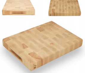 Vágódeszka End Grain Bükk olajozott 32x24x4 tömör Logo