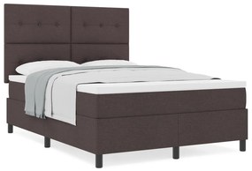 Box Spring Ágy Matraccal Sötétbarna 140x200 cm Szövet
