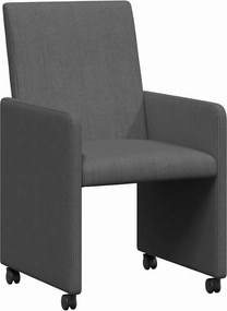 vidaXL Kerekes Étkező Székek 2 pcs Sötétszürke 57 x 66 x 94 cm