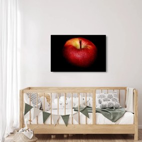 Az alma képe és a fekete háttér (90x60 cm)