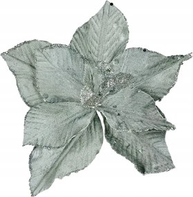 Magnólia Ezüst Virágok Karácsonyfára Karácsonyfa Díszek Virágok Díszkészítéshez 28cm