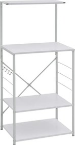 vidaXL fehér szerelt fa mikrohullámú szekrény 60x39,6x123 cm