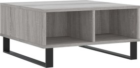 vidaXL szürke sonoma színű szerelt fa dohányzóasztal 60 x 60 x 30 cm