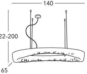 Kolarz 5324.32050 - Csillár zsinóron CLOUD 20xG9/40W/230V