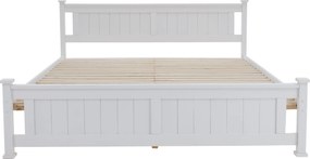 Ágy ágyráccsal, fenyő/fehér, 160x200 LUCAS NEW