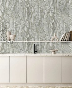 Holden Decor Essence Thassos Marble szürke márvány mintás fémhatású vlies tapéta – 66333