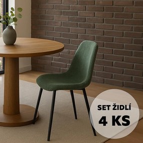 Avenberg RIVA Étkezőszék szett - 4db, zöld