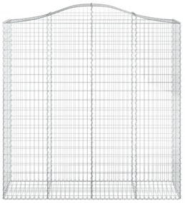 4 db íves horganyzott vas gabion kosár 200x50x200/220 cm