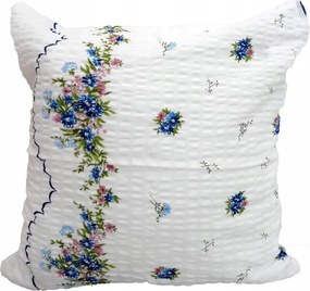 Fakéreg párnahuzat 40x40 mintás Kék virágos