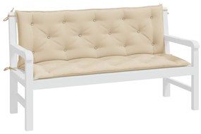 2 db bézs oxford szövet kerti padpárna 150 x 50 x 7 cm