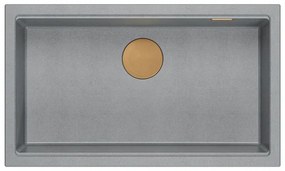 gránit mosogató Logan 110 Grey Metallic