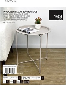 Fém kerek tárolóasztal ø 47 cm Hilmar – Yes Everyday