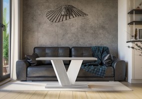 Dohányzóasztal Venag (világosszürke + fehér). 1055265