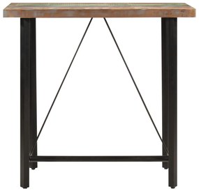 Tömör újrahasznosított fa és vas bárasztal 110 x 55 x 107 cm