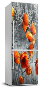 Hűtő matrica Vadvirágok pipacsok FridgeStick-70x190-f-102051759