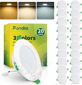 Fondiiz 20 db-os Led spotlámpa szett 230 V, 6 W, 700 lm meleg fehér