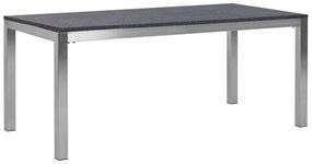 Kerti Asztal Fekete Égetett Kőlappal 180 x 90 cm GROSSETO Beliani