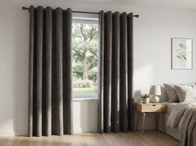 DUNES VELVET sötétítő függöny 140×250 cm, sötétszürke Felfüggesztés: Hullámos sínszalag