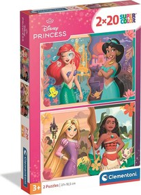 Disney Hercegnők Royal Journeys 2x20 db-os puzzle Clementoni