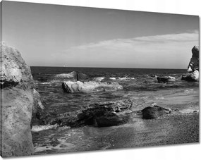 Vászonkép 100x70 Tengerpart sziklák