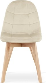 AKCIÓ Bézs bársony étkezőszék BORA II. osztály