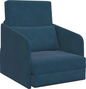 vidaXL Kanapéágy Kék 65 x 80 x 83 cm Bársony