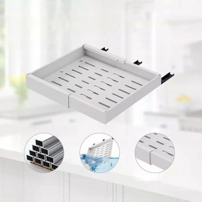 2X Állítható Fiók Teleszkópos kihúzható polc Konyhaszekrény betét