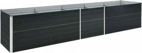 vidaXL antracitszürke horganyzott acél kerti magaságyás 400x80x45 cm