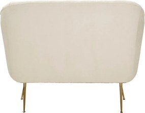 Krémszínű bársony kanapé 130 cm Budapest – Mauro Ferretti