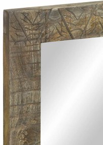 Fürdőszoba tükör 50x2,5x70 cm tömörfa mangó szürke