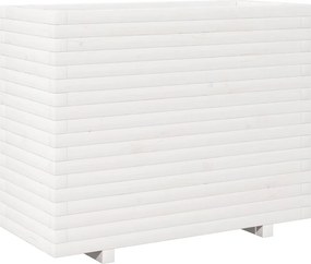 vidaXL fehér tömör fenyő virágláda 90x40x72,5 cm